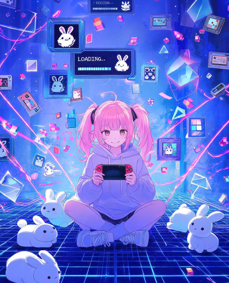 像素风少女