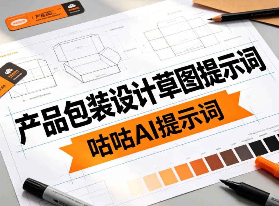AI设计:产品包装设计草图提示词