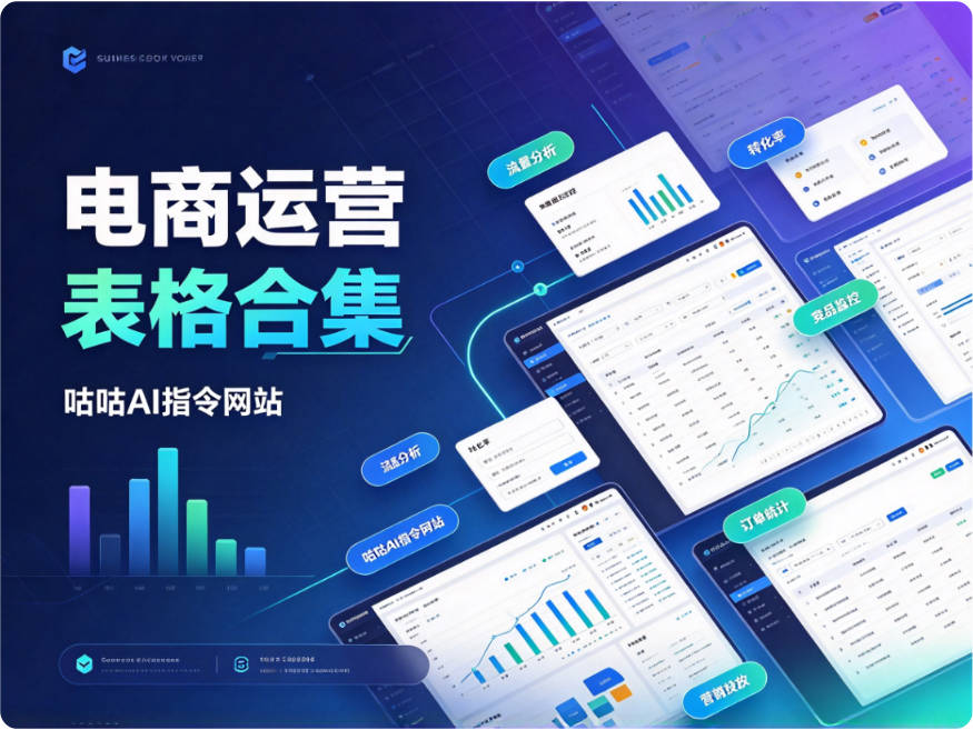 📁电商运营表格合集 资源包含:电商常用表格、店铺日常报表、店铺数据登记、运营规划、思维导图、宝贝统计、推广等表格